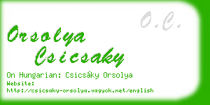 orsolya csicsaky business card